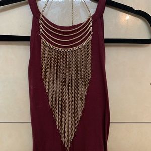 Gold statement piece necklace